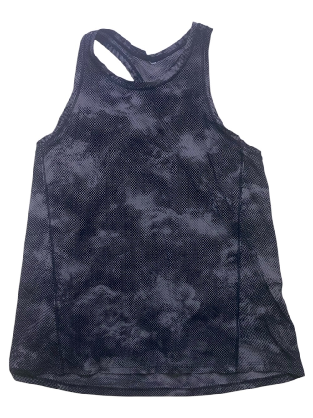 Athletica Black and White Tie-Dye Racerback Tank - Picture 2 of 5